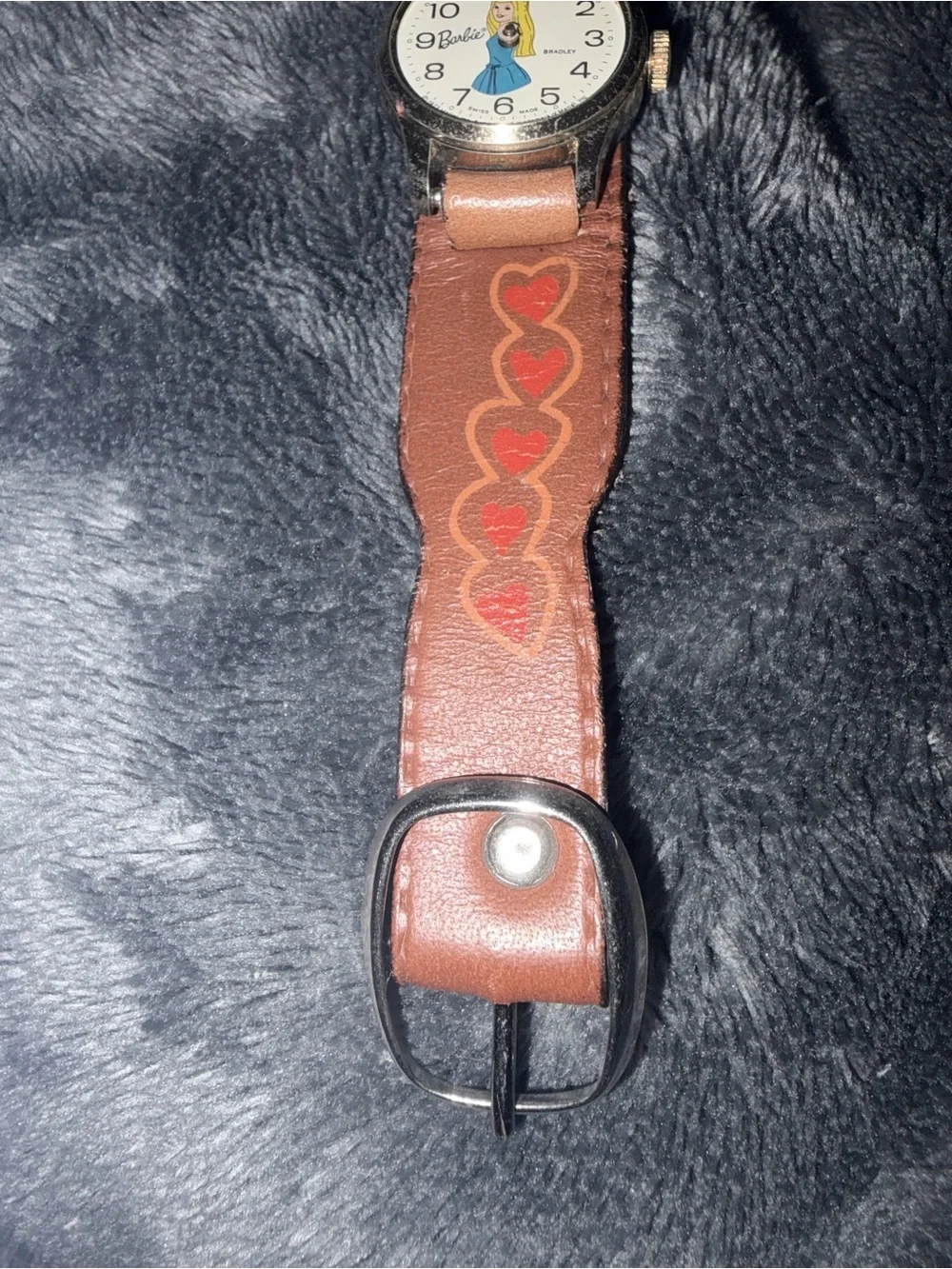Barbie Vintage-Inspired Brown Leather Strap Watch - Barbie Dial